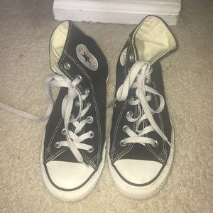 Black high top converse